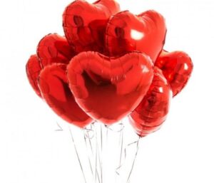 Heart Shape Foil 5 Balloons