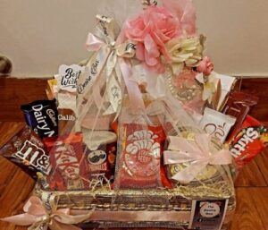 Bloom & Treats Gift Basket